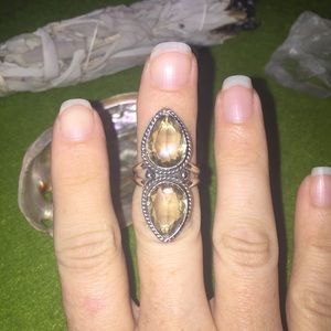 Smoky quartz sterling ring sz. 6